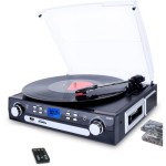 DIGITNOW! Bluetooth Turntable Player with Stereo Speakers